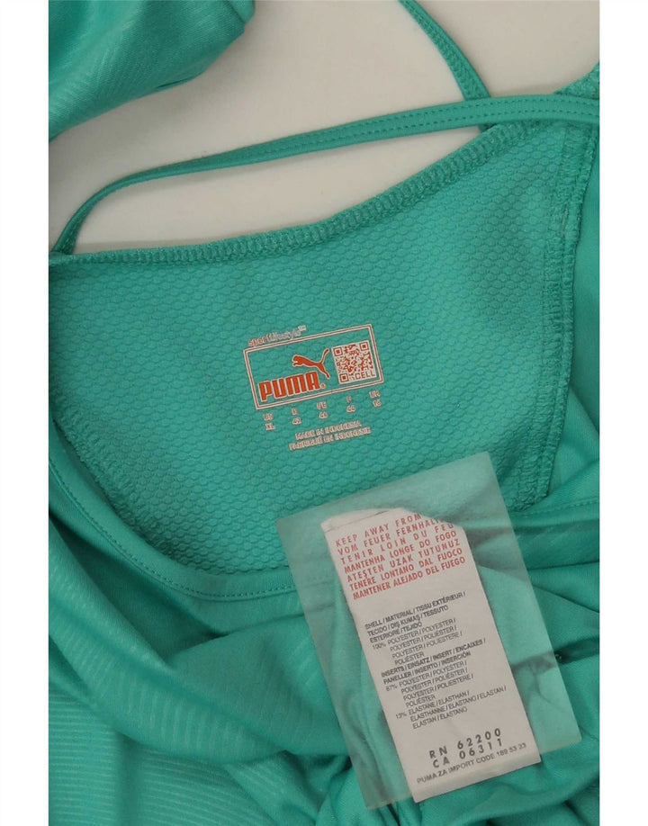Puma ženska majica kratkih rukava UK 16 veliki tirkizni geometrijski poliester