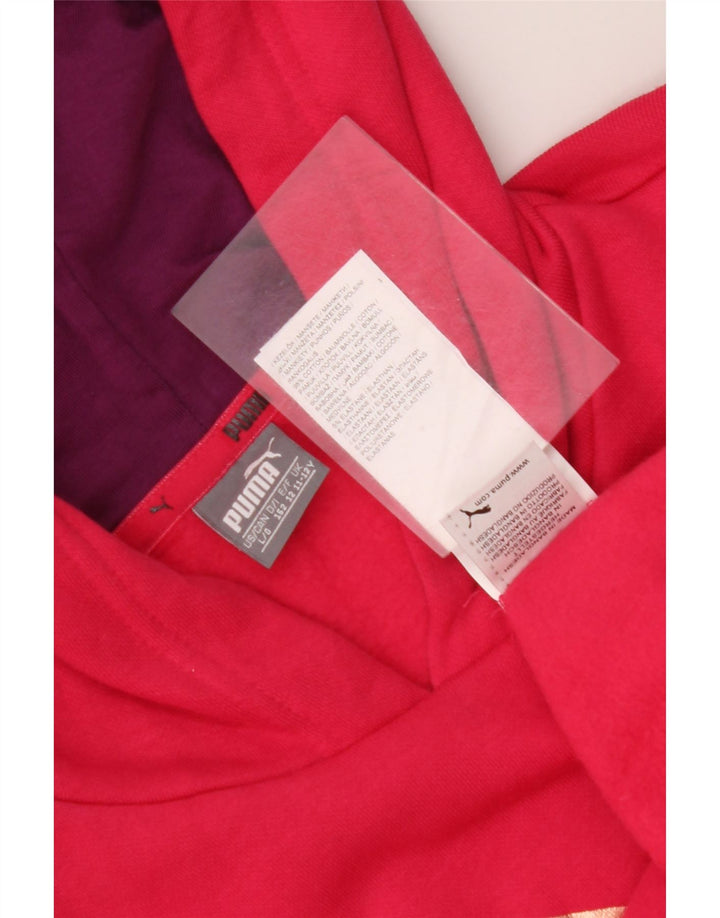 PUMA majica s kapuljačom za djevojčice, 11-12 godina, ružičasti pamuk