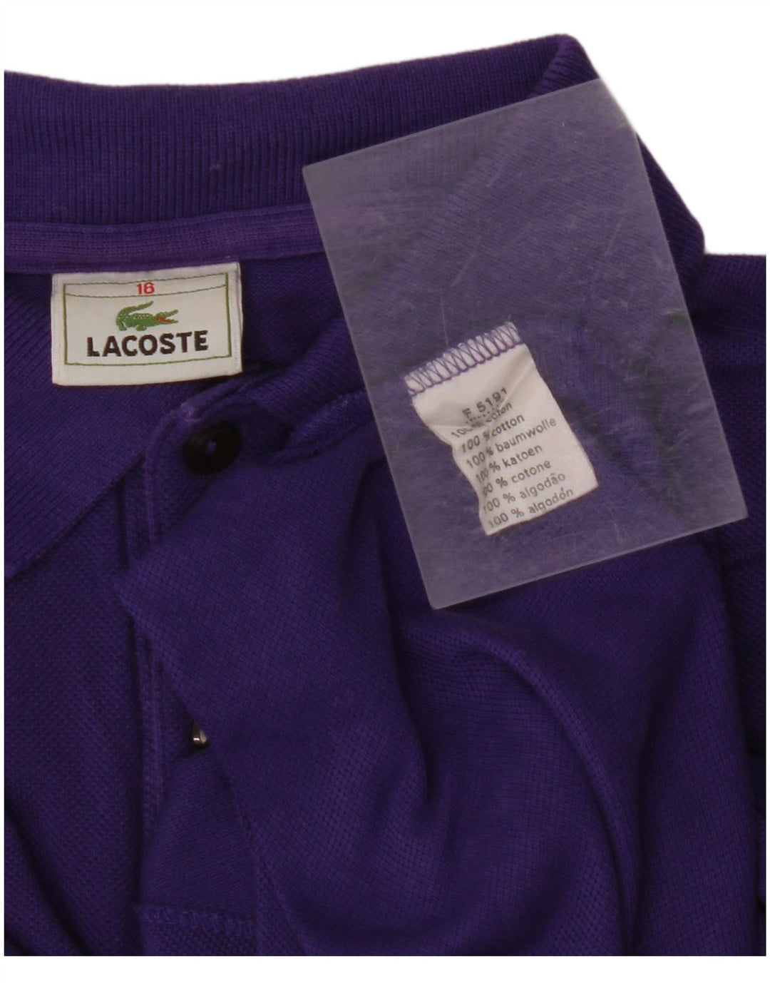 LACOSTE Polo majica za dječake 15-16 godina Ljubičasti pamuk
