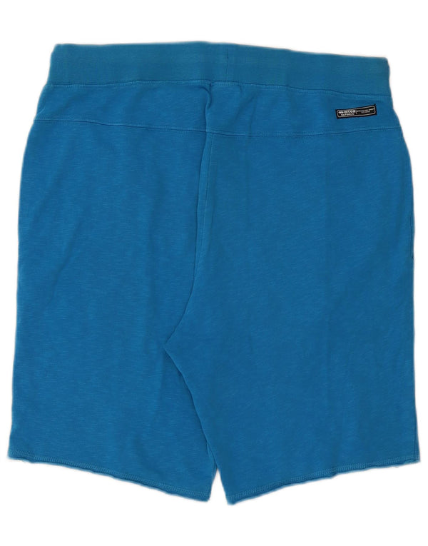 Errea Mens Graphic Sport Shorts XL  Blue Cotton