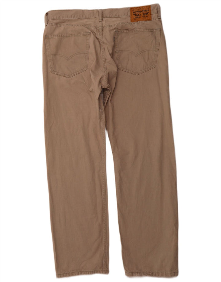 LEVI'S muške 501 ravne traperice W36 L30 bež pamuk