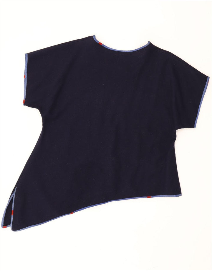 Vintage ženska asimetrična majica UK 18 XL tamnoplava