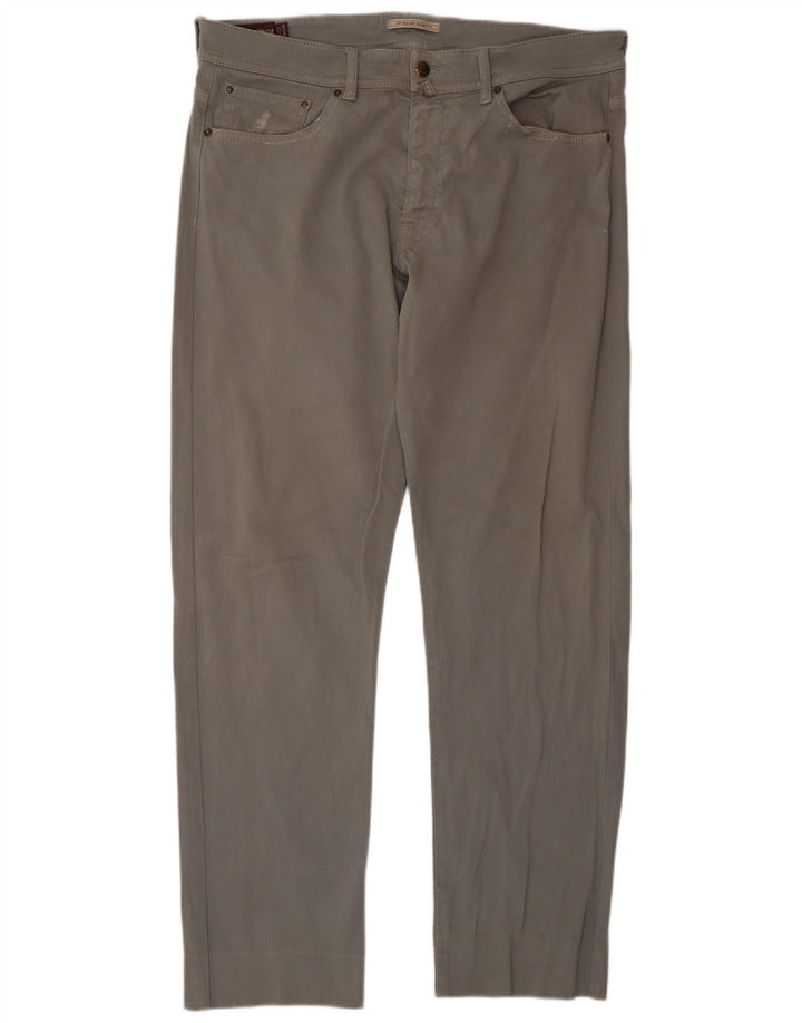 Marlboro Classics Regular Slim Fit ležerne hlače W34 L34 sive