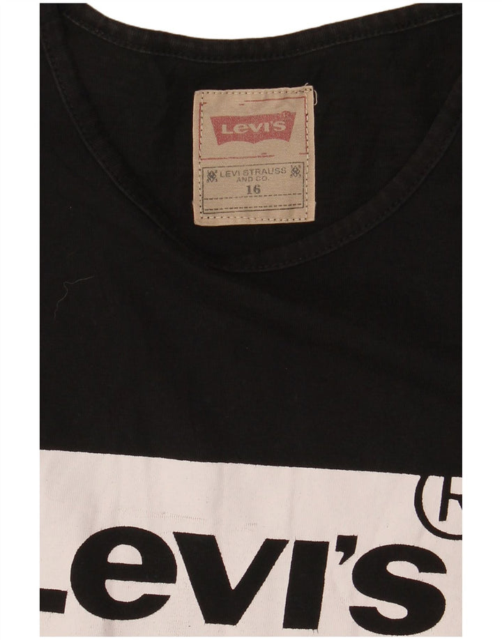Gornja majica kratkih rukava Levi's Boys Graphic T-Shirt 15-16 Years Black