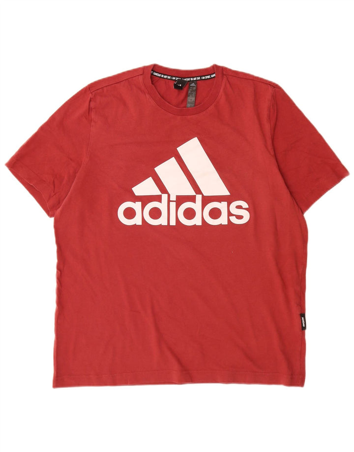 Adidas muška majica kratkih rukava srednje veličine, crveni pamuk