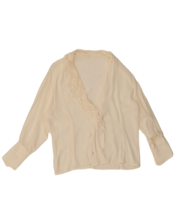 Vintage ženska košulja bluza UK 18 XL od bijele svile