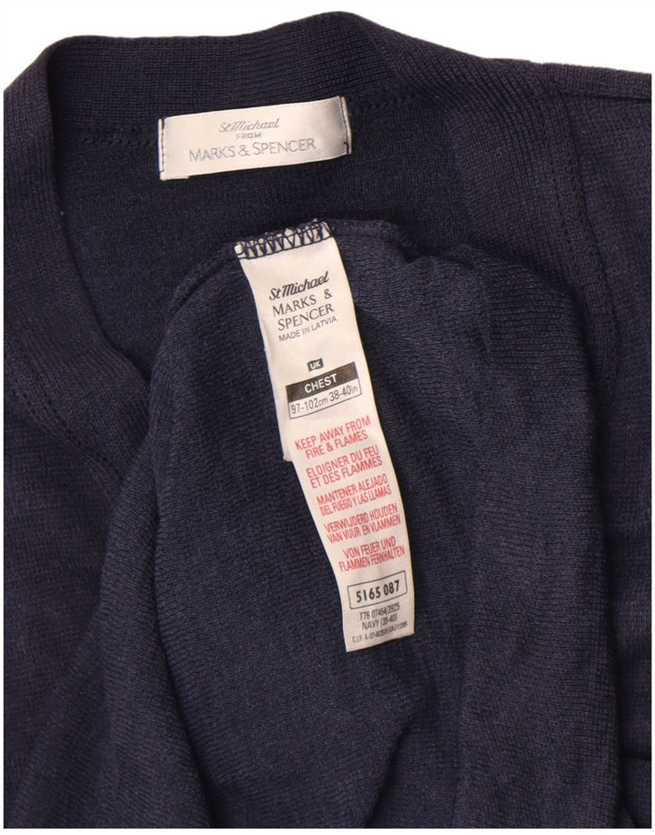 Marks & Spencer ženski kardigan pulover EU 38/40 srednje tamnoplava vuna