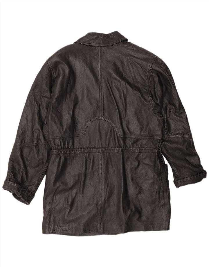 Vintage ženski kožni kaput EU 44 XL crna koža