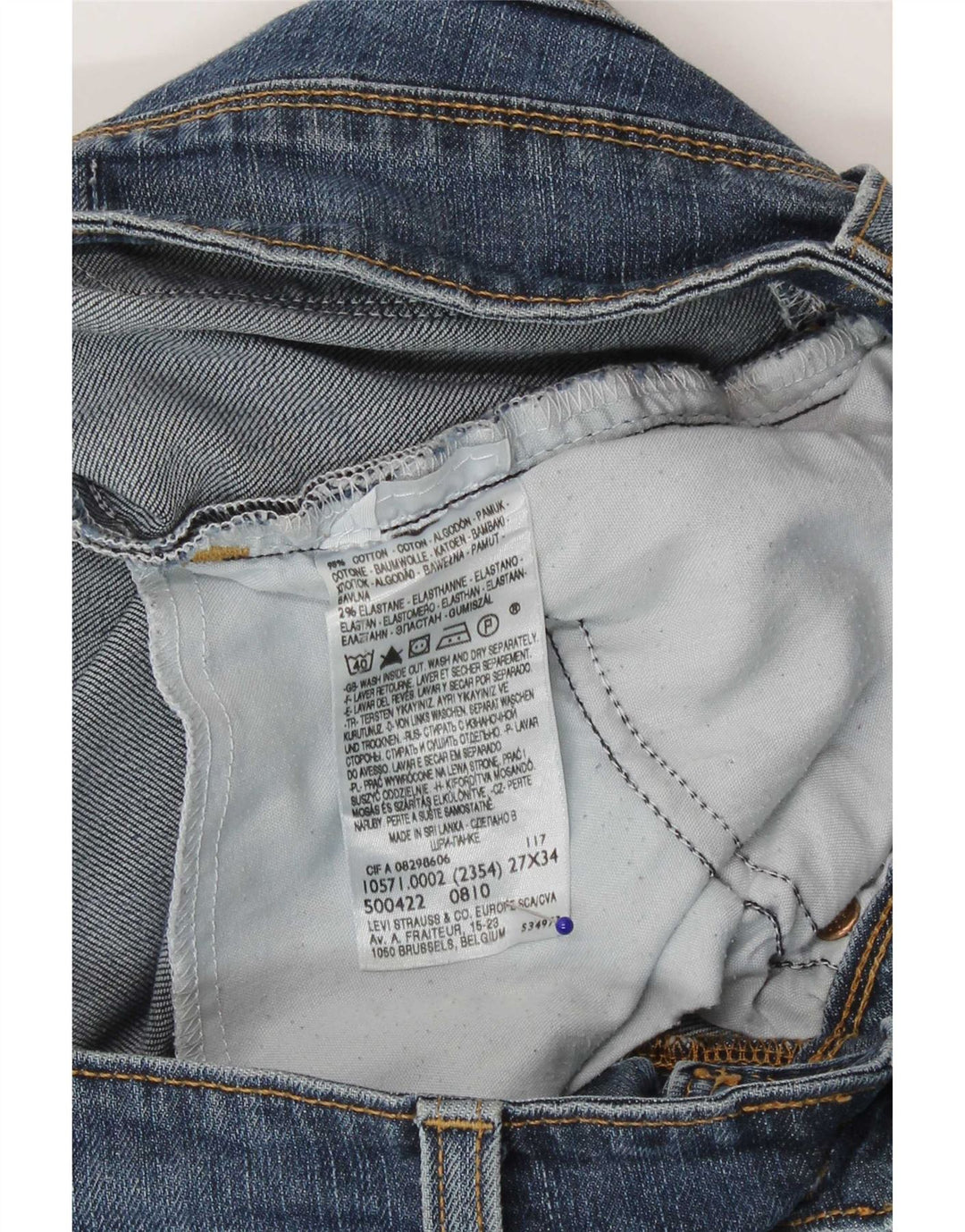 Levi's ženske 571 uske traperice W27 L34 plavi pamuk