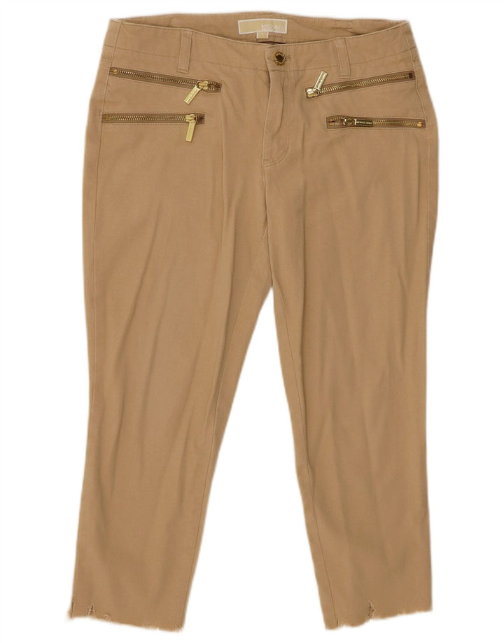 MICHAEL KORS Womens Capri Trousers US 4 Small W30 L21 Beige