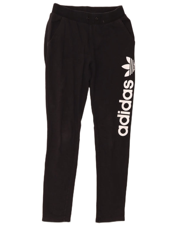 Adidas Ženske Graphic Trenirke Hlače UK 8 Male crne pamučne