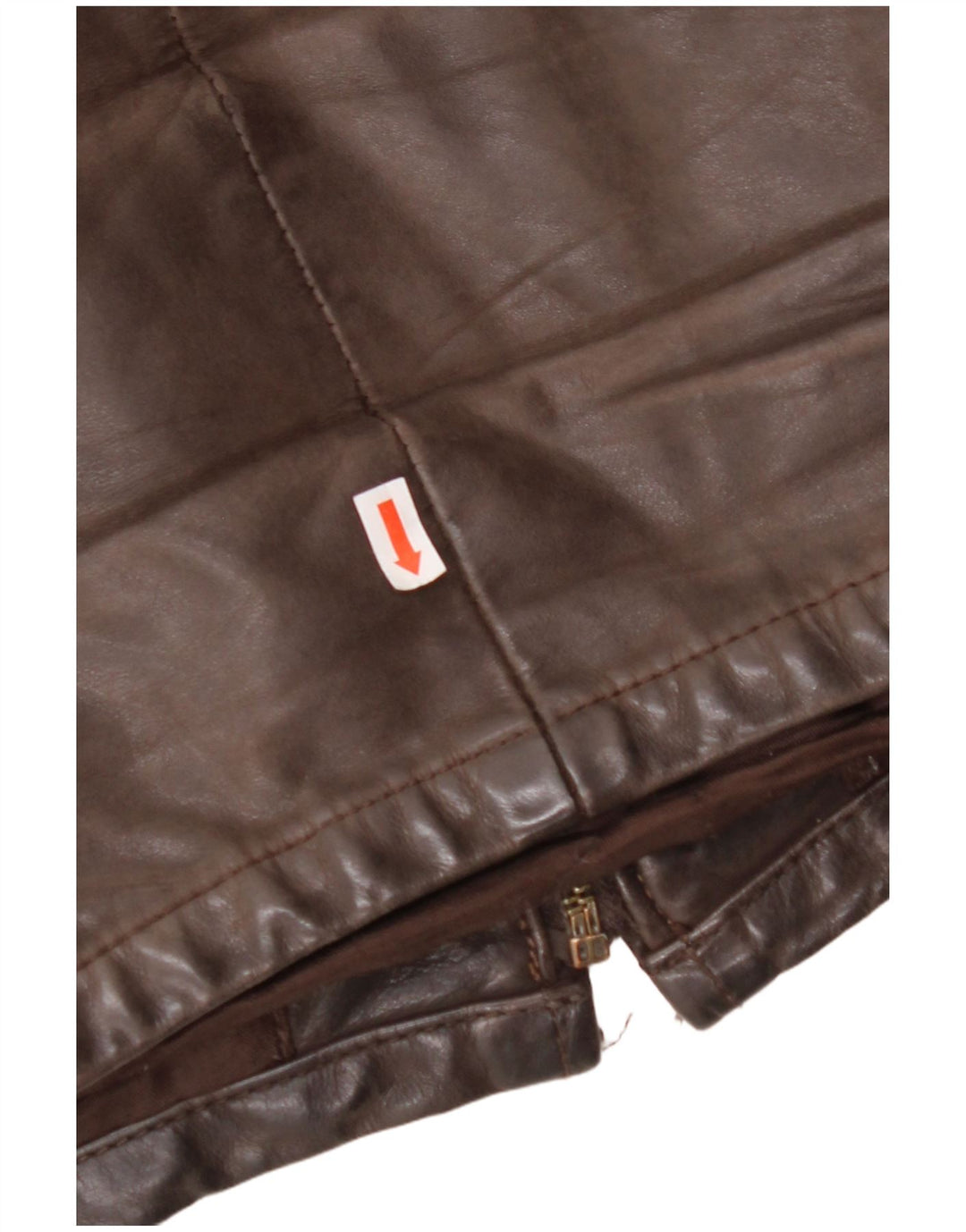 VINTAGE muška kožna jakna UK 36 Mala smeđa koža