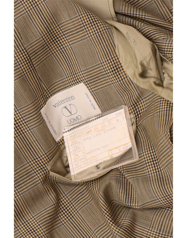 Valentino muška jakna sa 2 gumba IT 56 3XL bež houndstooth