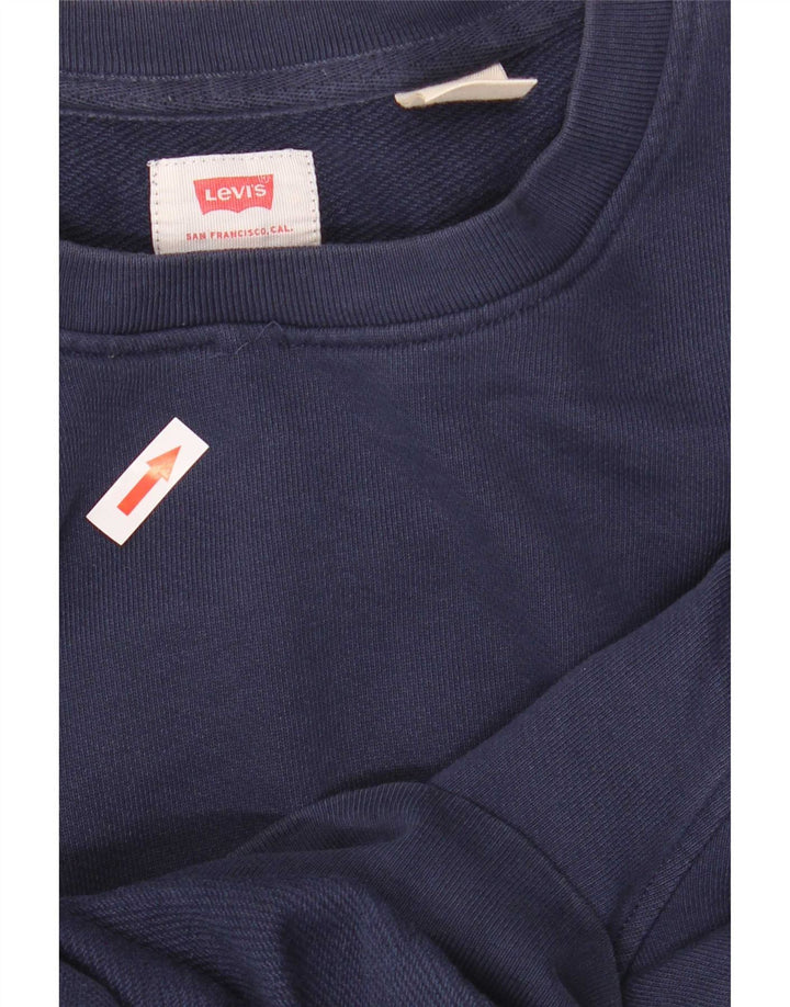Levi's muška majica s kratkim rukavima Srednji tamnoplavi pamuk