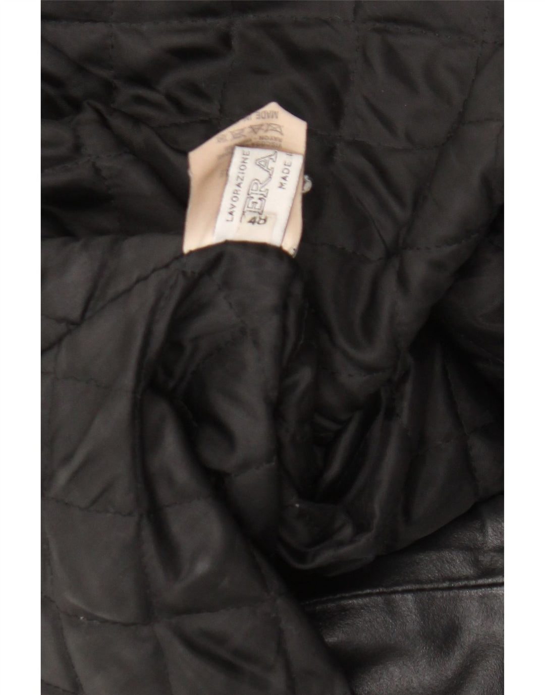 VINTAGE Womens Leather Jacket IT 48 XL Black Leather Vintage Vintage and Second-Hand Vintage from Messina Hembry 