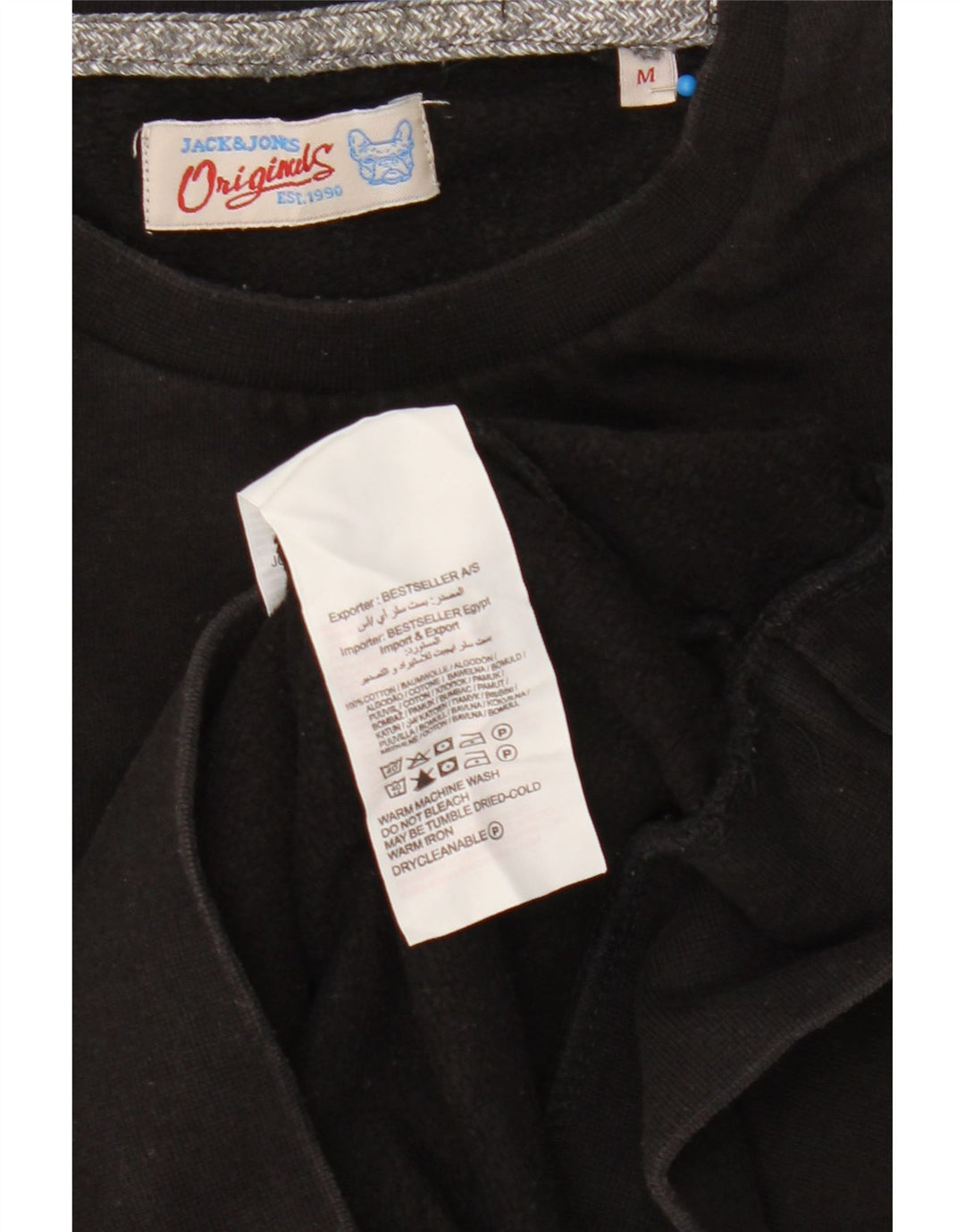 Jack & Jones muška trenirka s grafičkim motivima Srednji crni pamuk