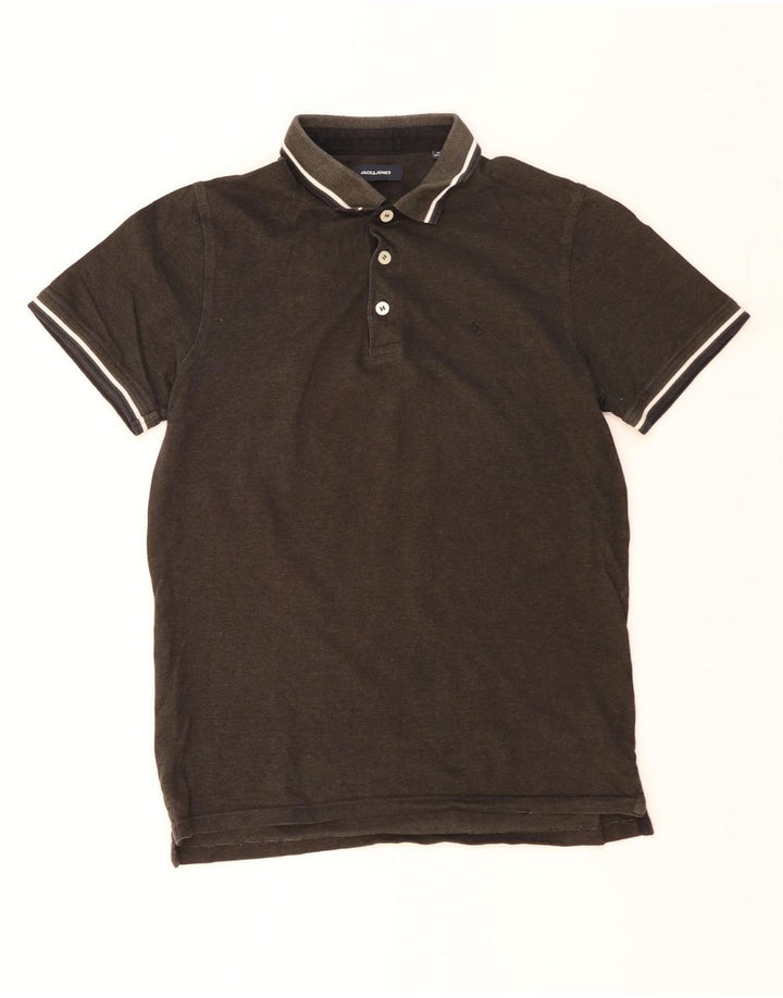 JACK & JONES Muška polo majica na velike kaki pruge