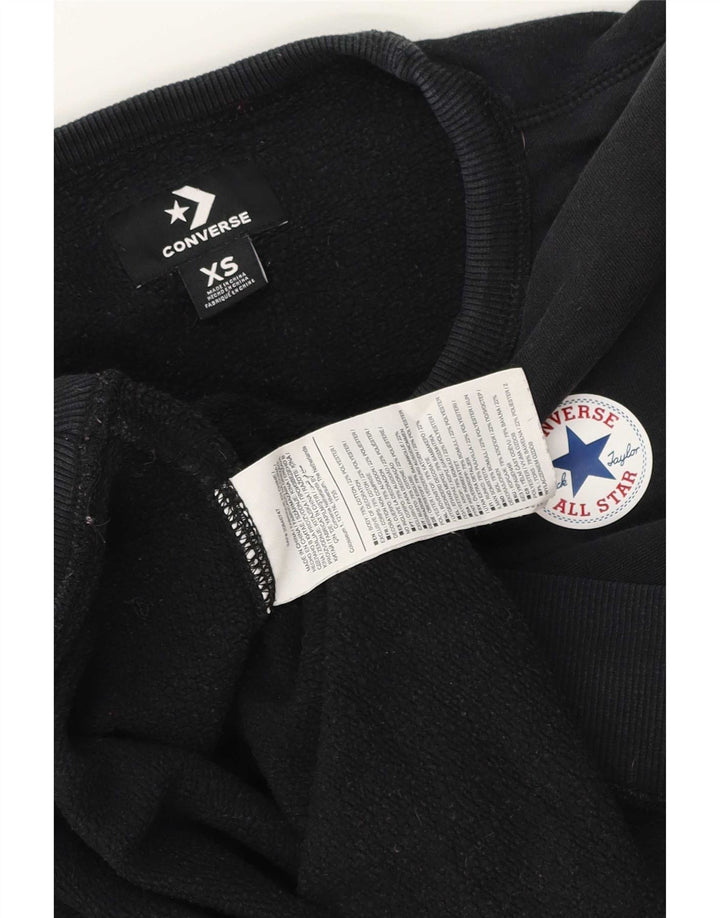 Converse ženska majica prekomjerne veličine UK 6 XS crni pamuk