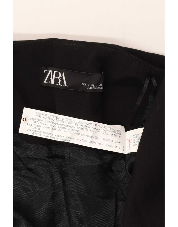 Zara ženski sako jakna UK 14 veliki crni poliester