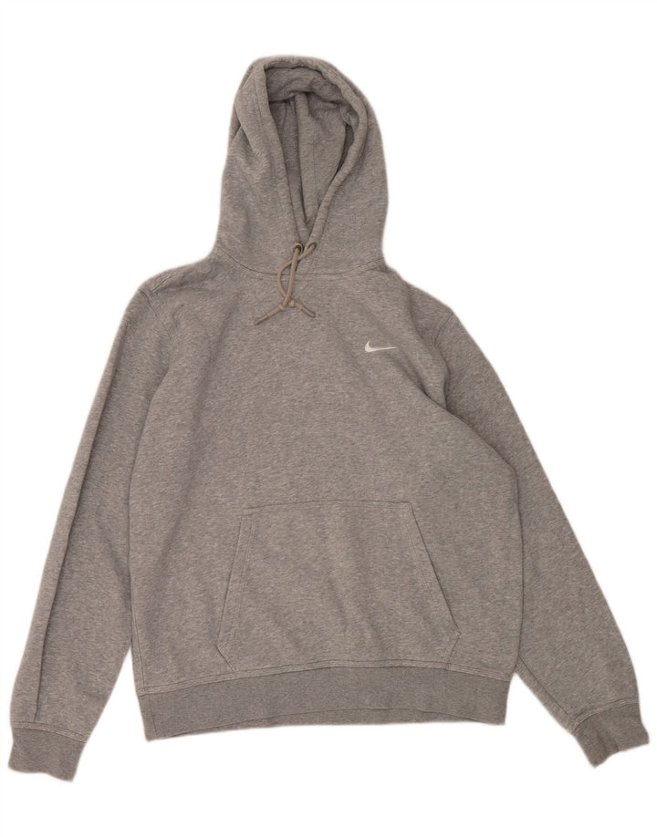 NIKE Mens Hoodie Jumper Large Grey