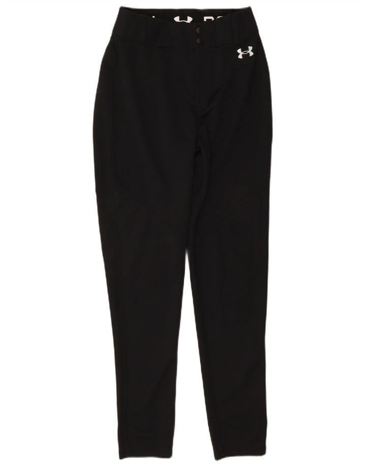 Under Armour ženske uske ležerne hlače Male crne poliesterske