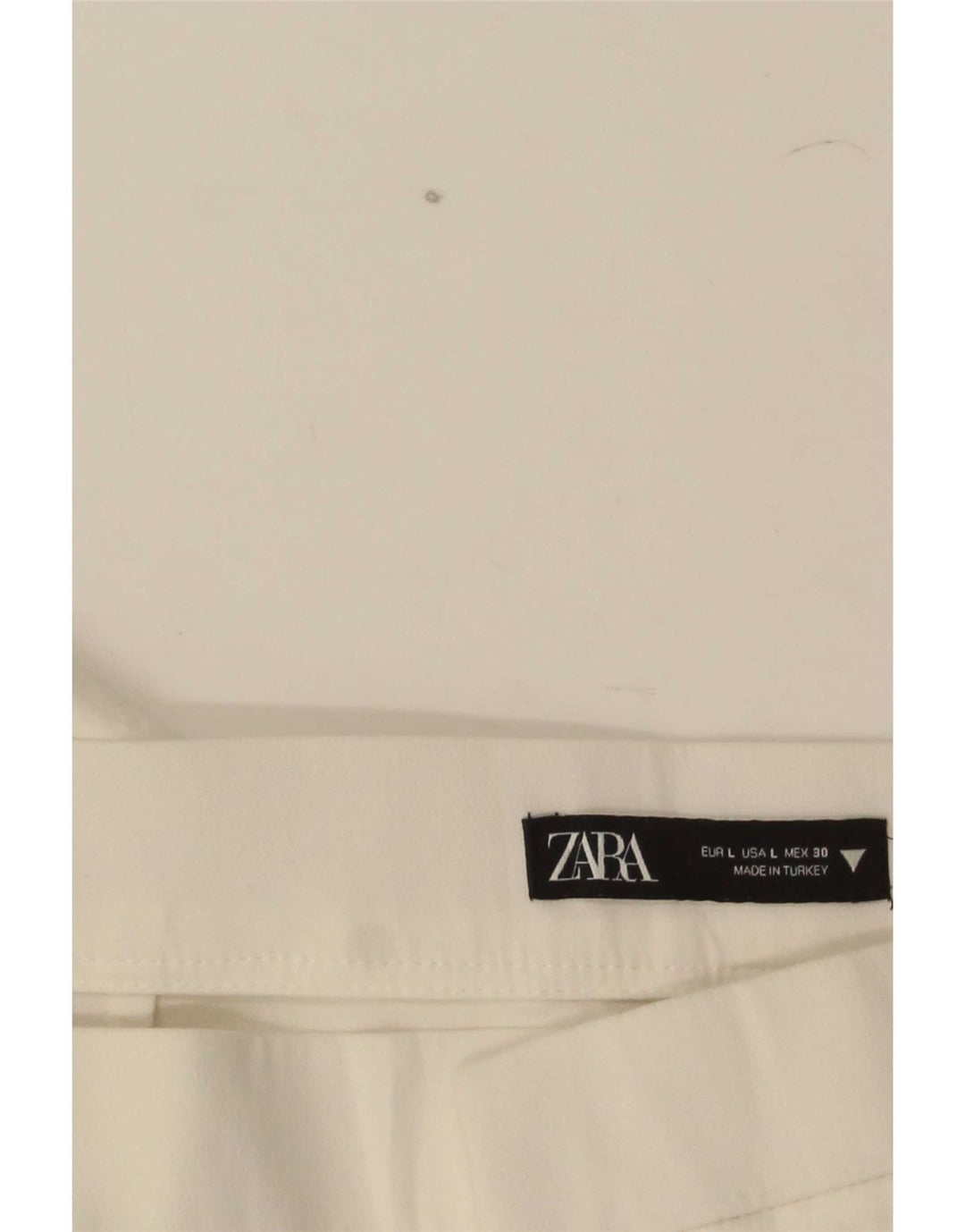 Zara ženske ravne skraćene hlače velike W30 L25 bijele