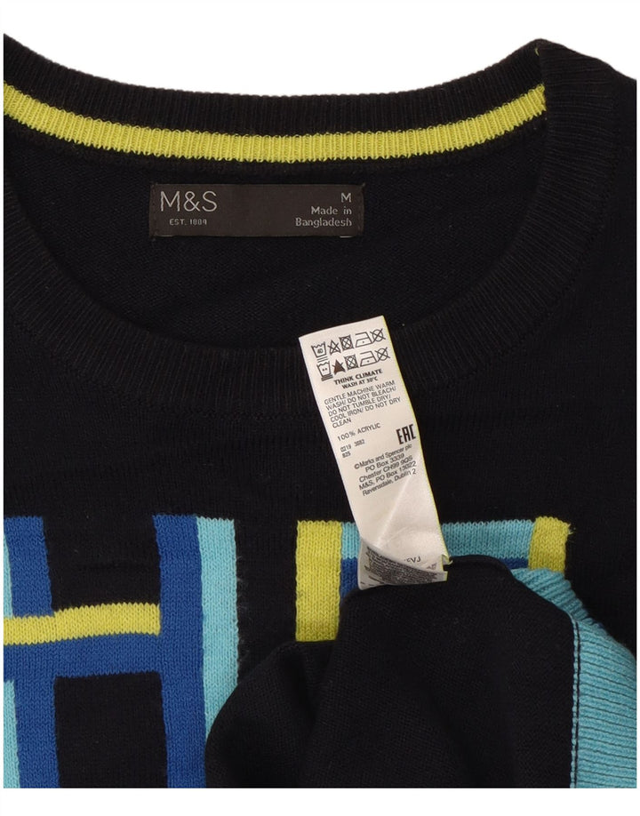 Marks & Spencer ženski džemper s okruglim izrezom UK 14 Srednje tamnoplava