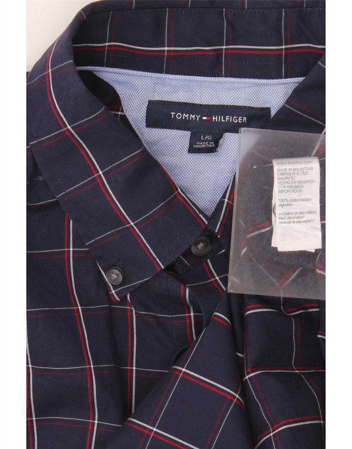Tommy Hilfiger muška košulja velika tamnoplava karirana pamuk