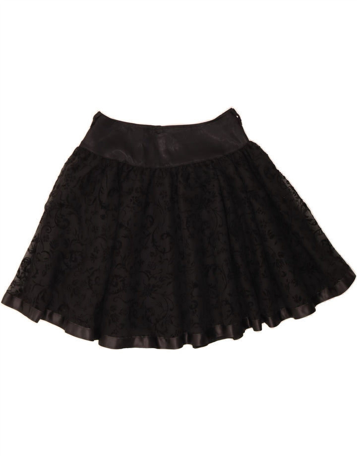 ORSAY Womens A-Line Skirt W30 Medium Black Floral Acetate Vintage Orsay and Second-Hand Orsay from Messina Hembry 