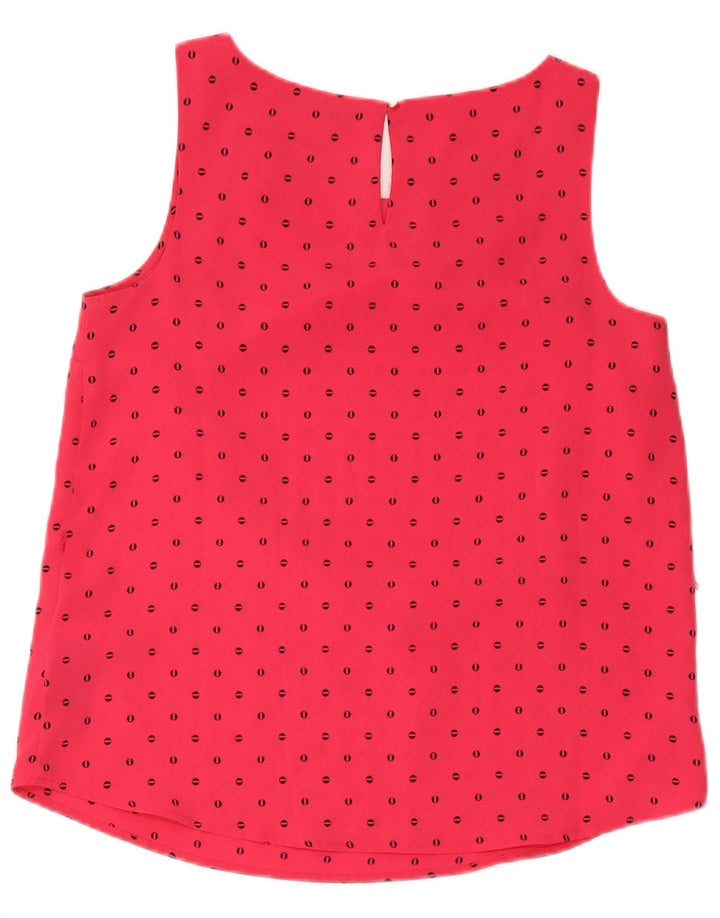 Top ženska bluza bez rukava Tommy Hilfiger UK 14 srednje crvene točke