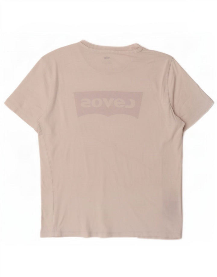Gornja ženska majica kratkih rukava Levi's s grafičkim motivima UK 14 Srednje bijeli pamuk