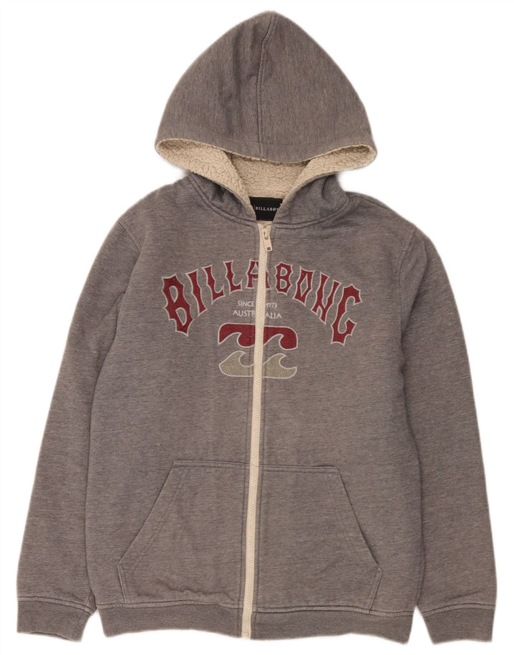 Billabong Boys pulover s kapuljačom s patentnim zatvaračem, 15-16 godina, sivi poliester