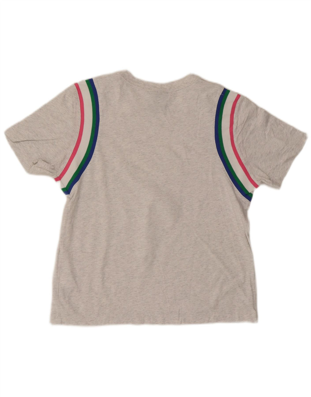 Nike Ženska majica kratkih rukava UK 14 Srednje sivi prugasti pamuk