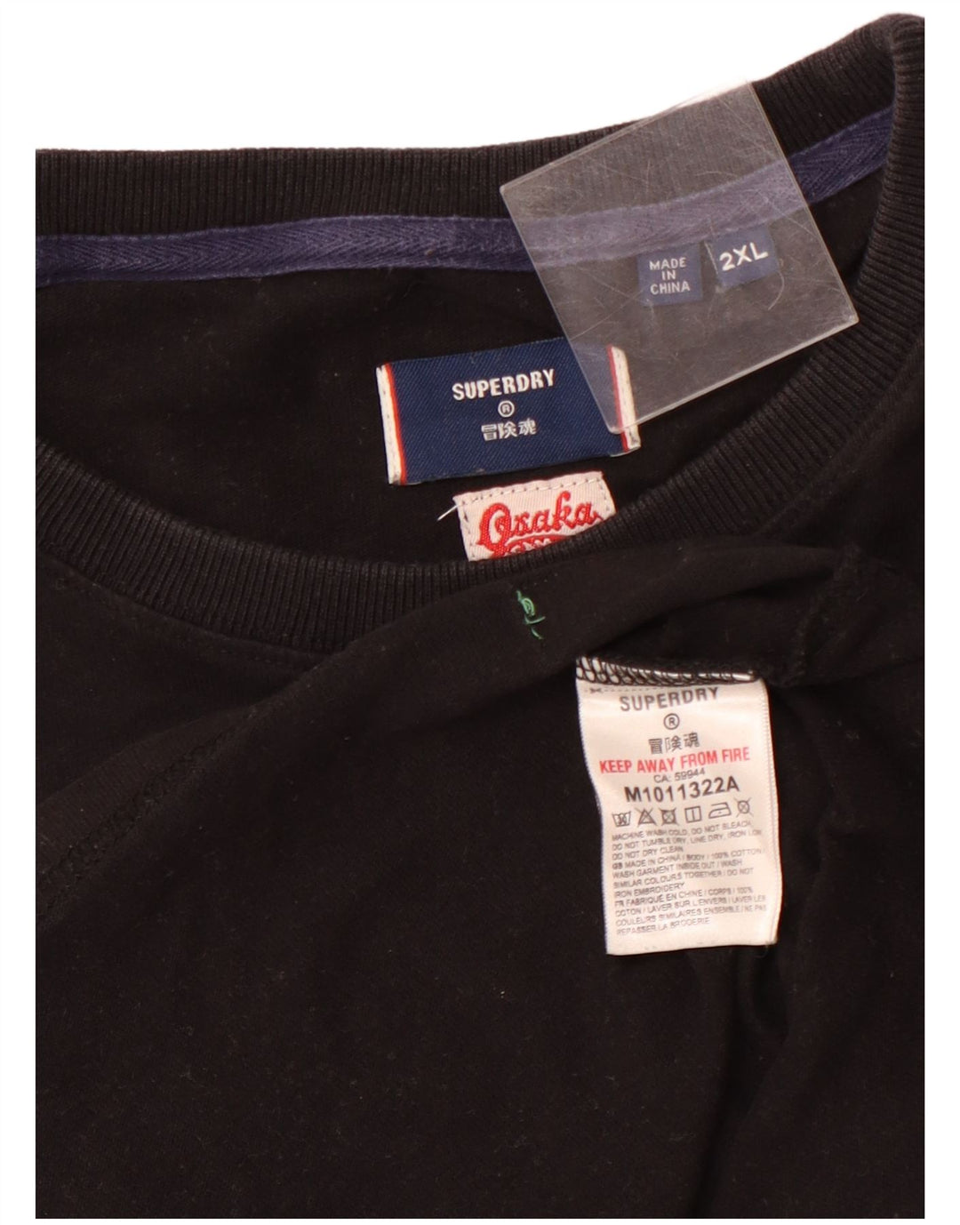 SUPERDRY muška majica kratkih rukava s grafičkim motivima 2XL crni pamuk