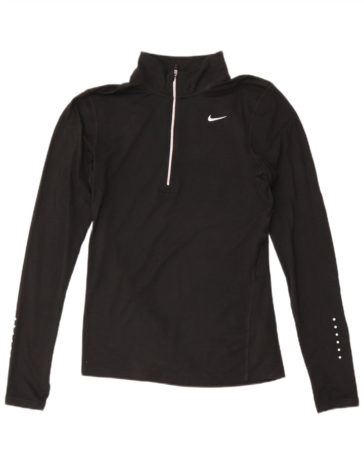 Nike Ženska trenirka Dri Fit Zip Neck Top UK 10 Small Black