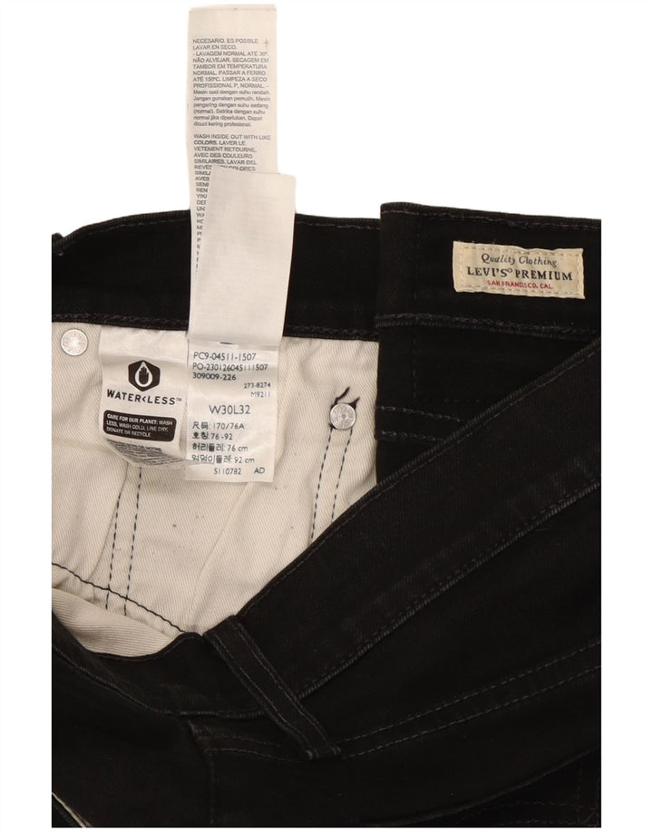 Levi's muške 511 uske traperice W30 L32 crni pamuk