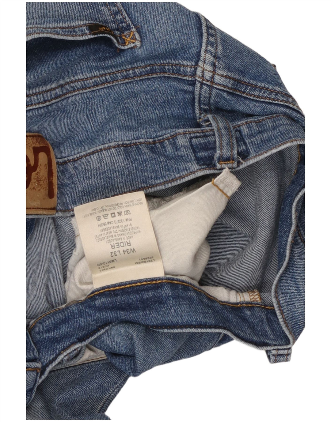 LEE Ženske Rider Slim Jeans W34 L32 Plavi pamuk