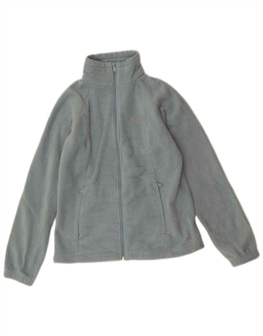 COLUMBIA Womens Fleece Jacket UK 14 Medium Blue Polyester