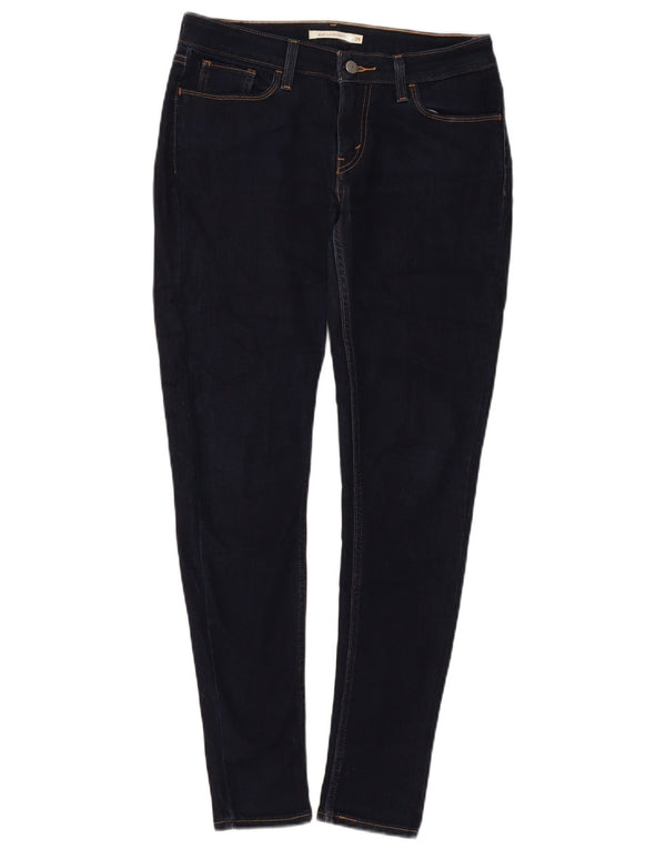 Levi's Womens 535 Super Skinny Jeans W29 L30 Navy Blue Cotton