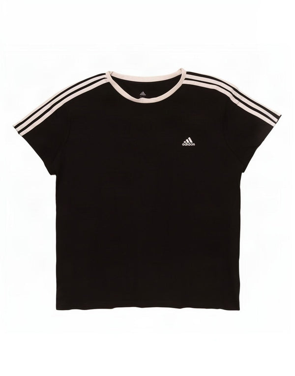 Adidas ženska majica kratkih rukava UK 24/26 2XL crni pamuk
