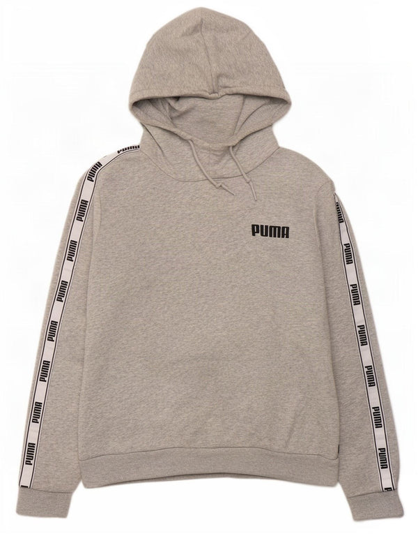 Puma Ženska majica s kapuljačom s kapuljačom UK 16 Large Grey Colourblock Cotton