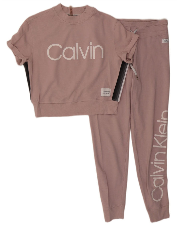 CALVIN KLEIN Ženska prevelika trenirka s grafičkim detaljima UK 10 Small Pink