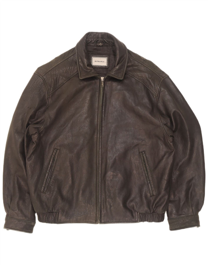 Hathaway muška kožna jakna UK 42 XL crna koža