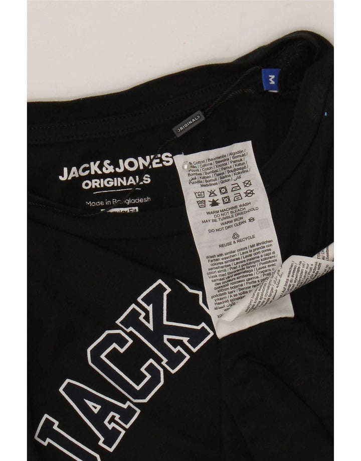 Jack & Jones muška majica kratkih rukava standardnog kroja srednje veličine, crni pamuk