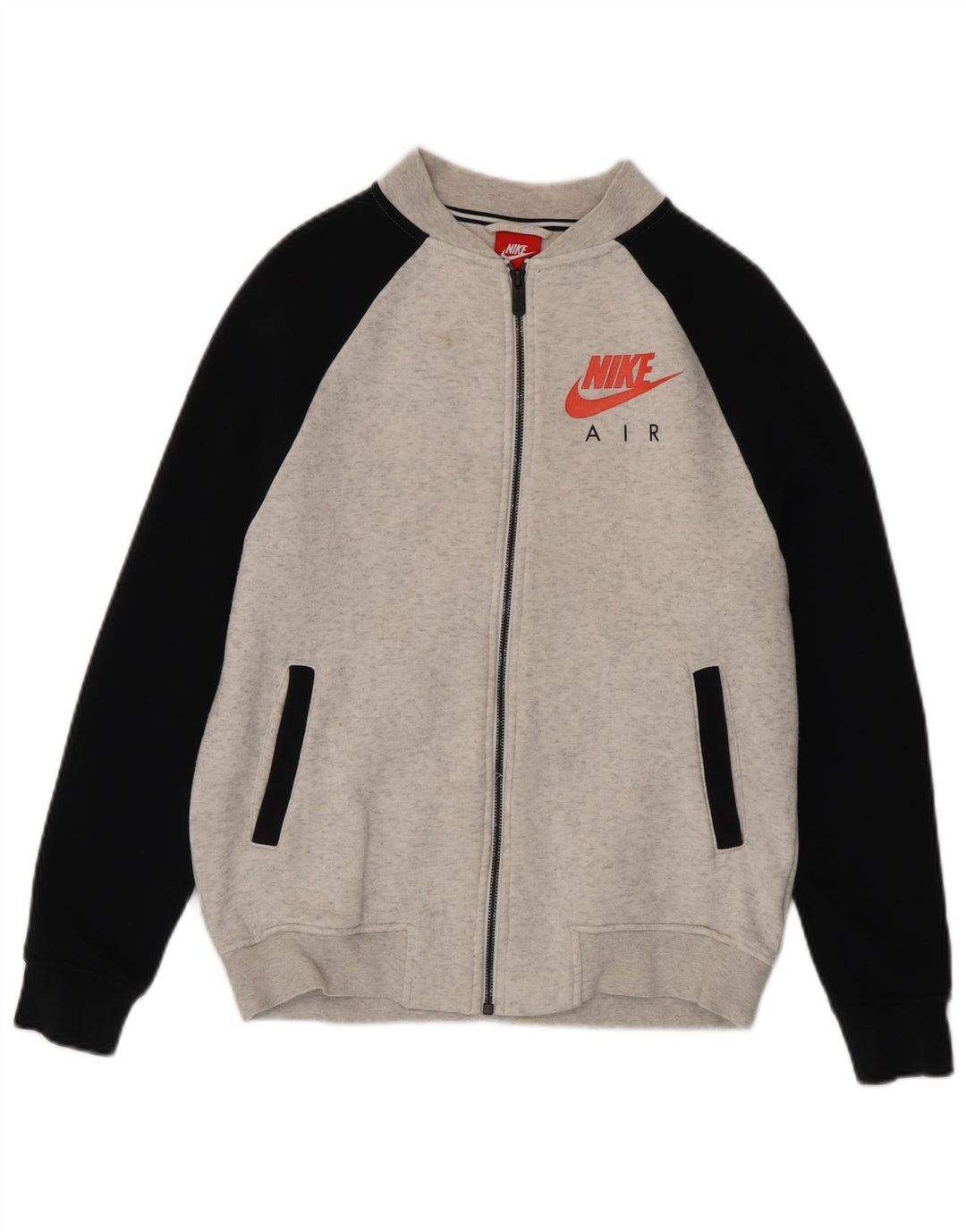 Nike muška gornja jakna s grafičkim motivima, mala siva, pamuk u blokovima boja