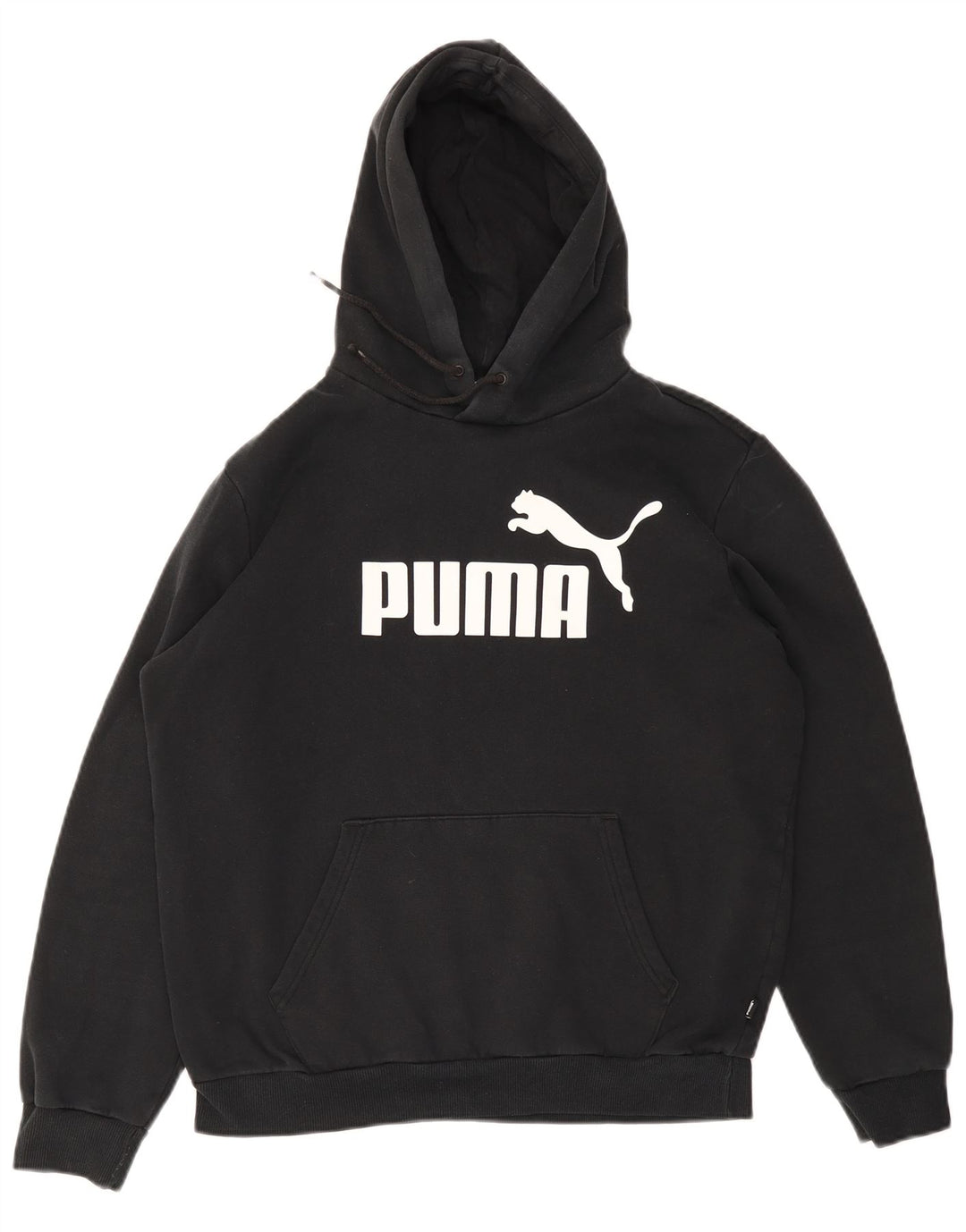 PUMA muška majica s kapuljačom srednje veličine, crni pamuk