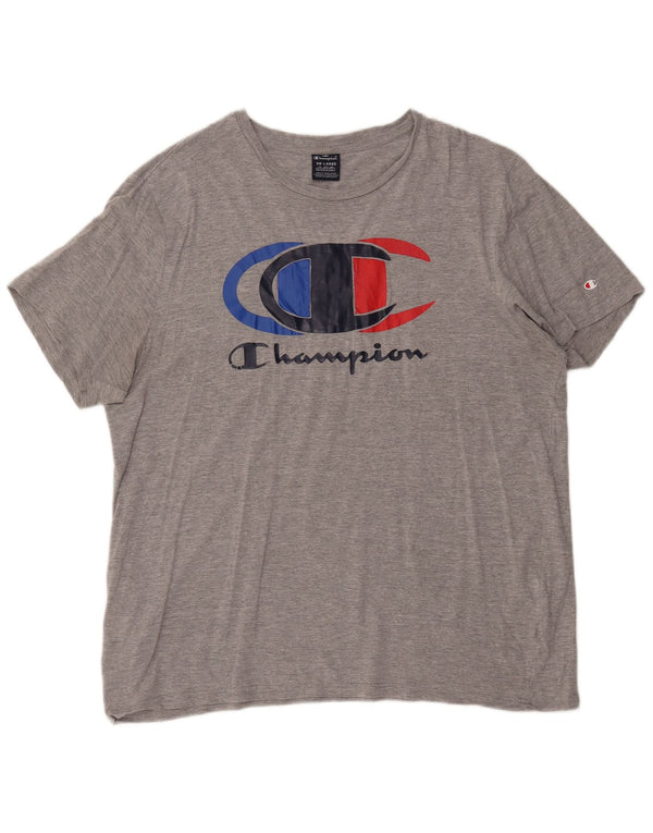 CHAMPION Ženska majica kratkih rukava s grafičkim motivima UK 22 3XL sivi flekasti pamuk