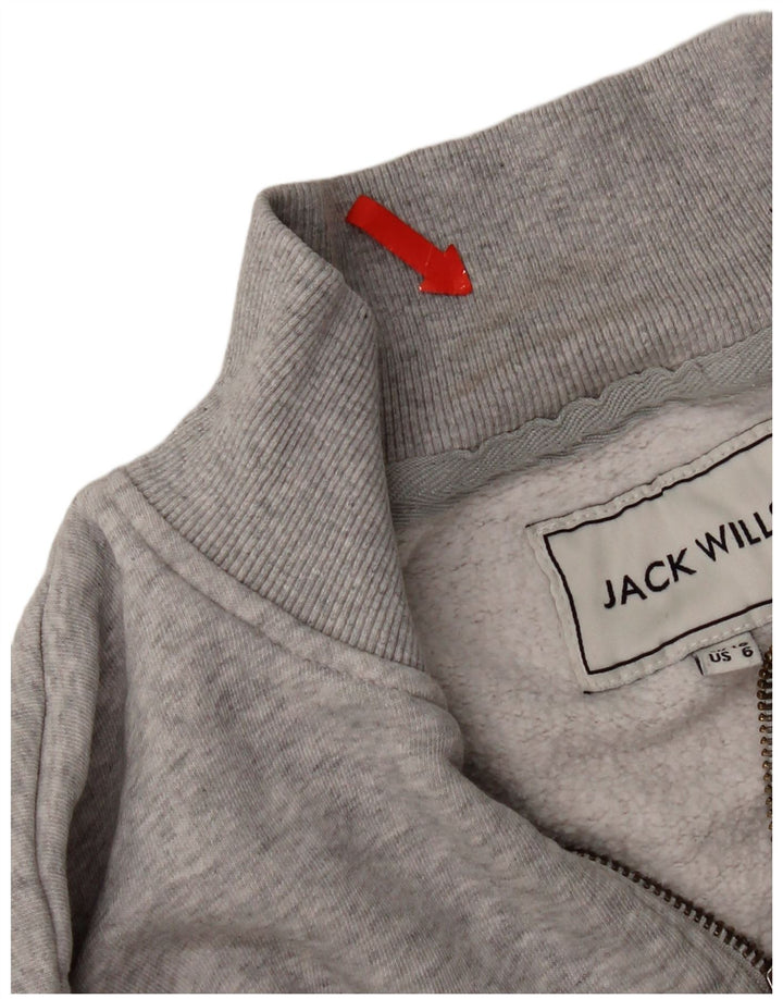 Jack Wills Ženski kratki džemper prekomjerne majice UK 10 Small Gray