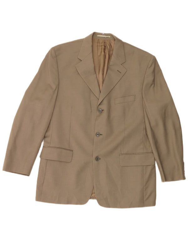 Pierre Cardin Mens 3 Button Blazer Jacket UK 40 Large Beige