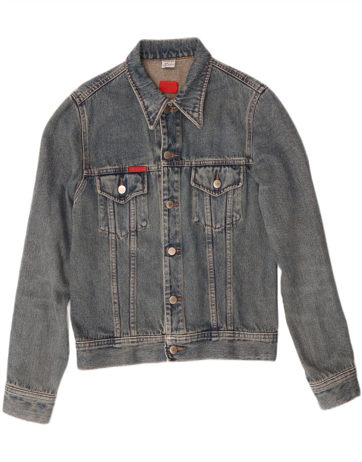 MELVILLE Womens Denim Jacket UK 14 Large Blue Cotton Vintage Melville and Second-Hand Melville from Messina Hembry 